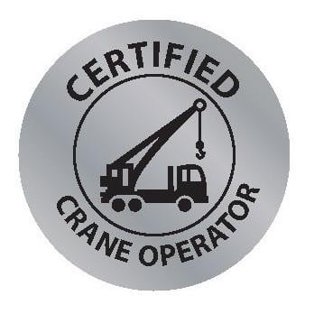 Certified Crane Operator Sticker-2x2 Circle