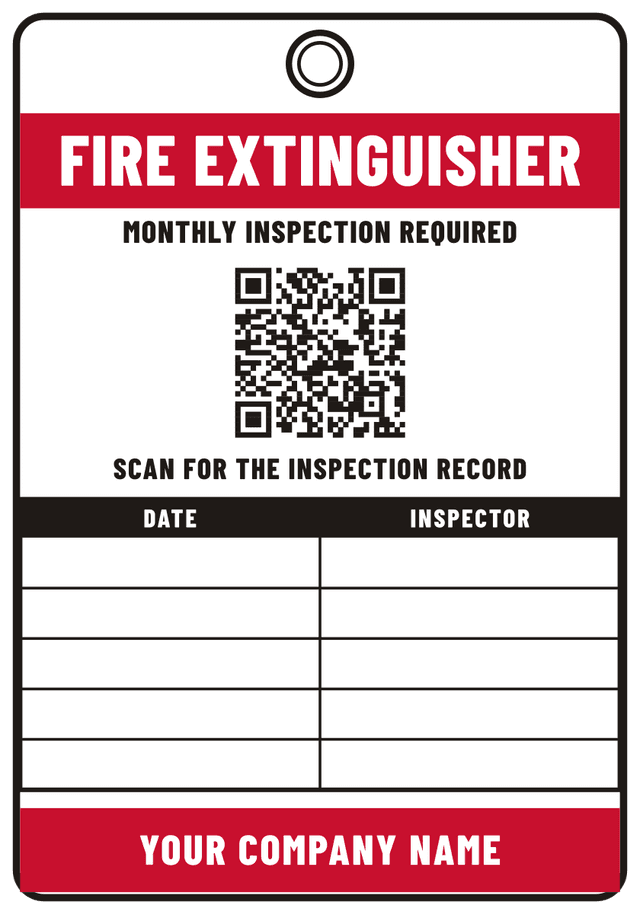 Fire Extinguisher Inspection Tag