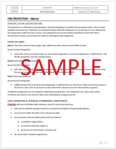 Fire Protection - Alberta RAVS