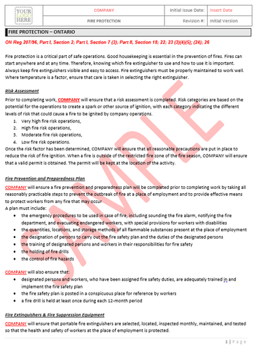 Fire Protection - Ontario