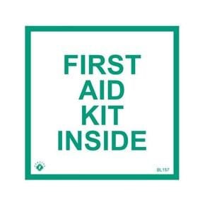 First Aid Kit Inside Sticker - 4" x 4"