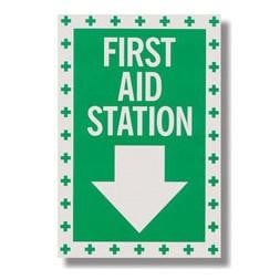 First Aid Station Sticker - 8" x 12"