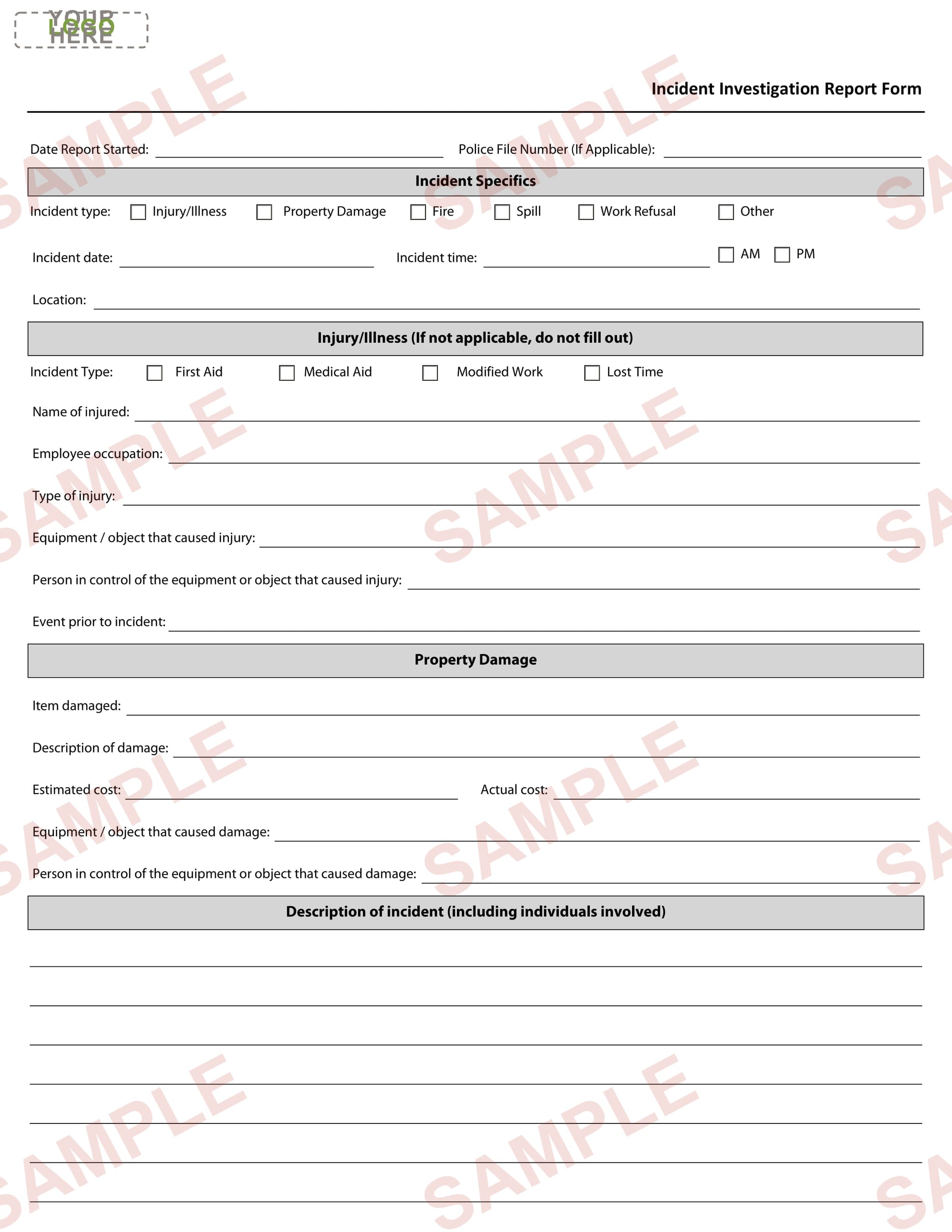 Incident Investigation Form