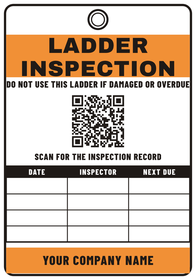 Ladder Inspection Tag