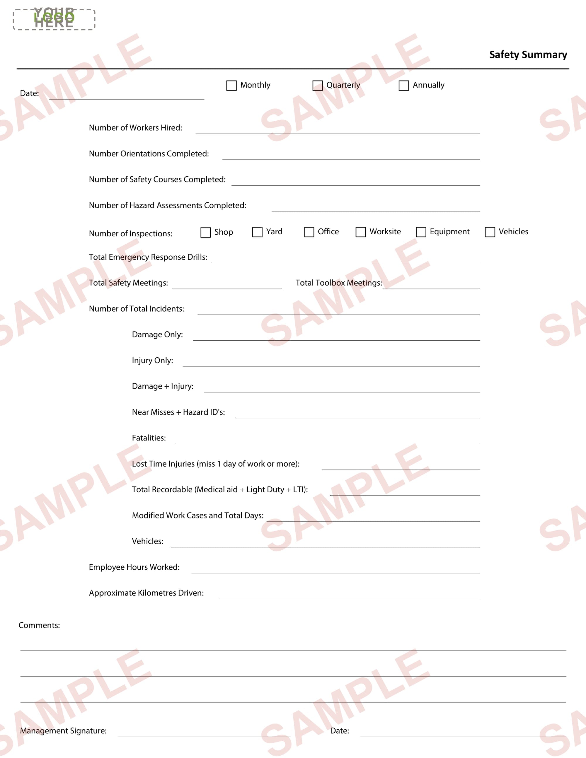 Safety Summary Form