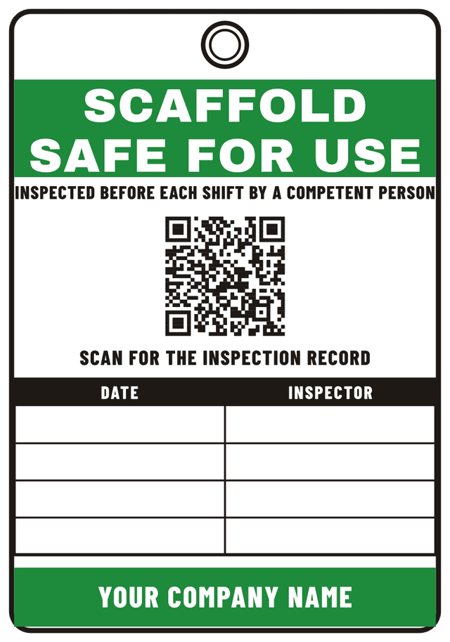 Scaffold Tag - Safe For Use