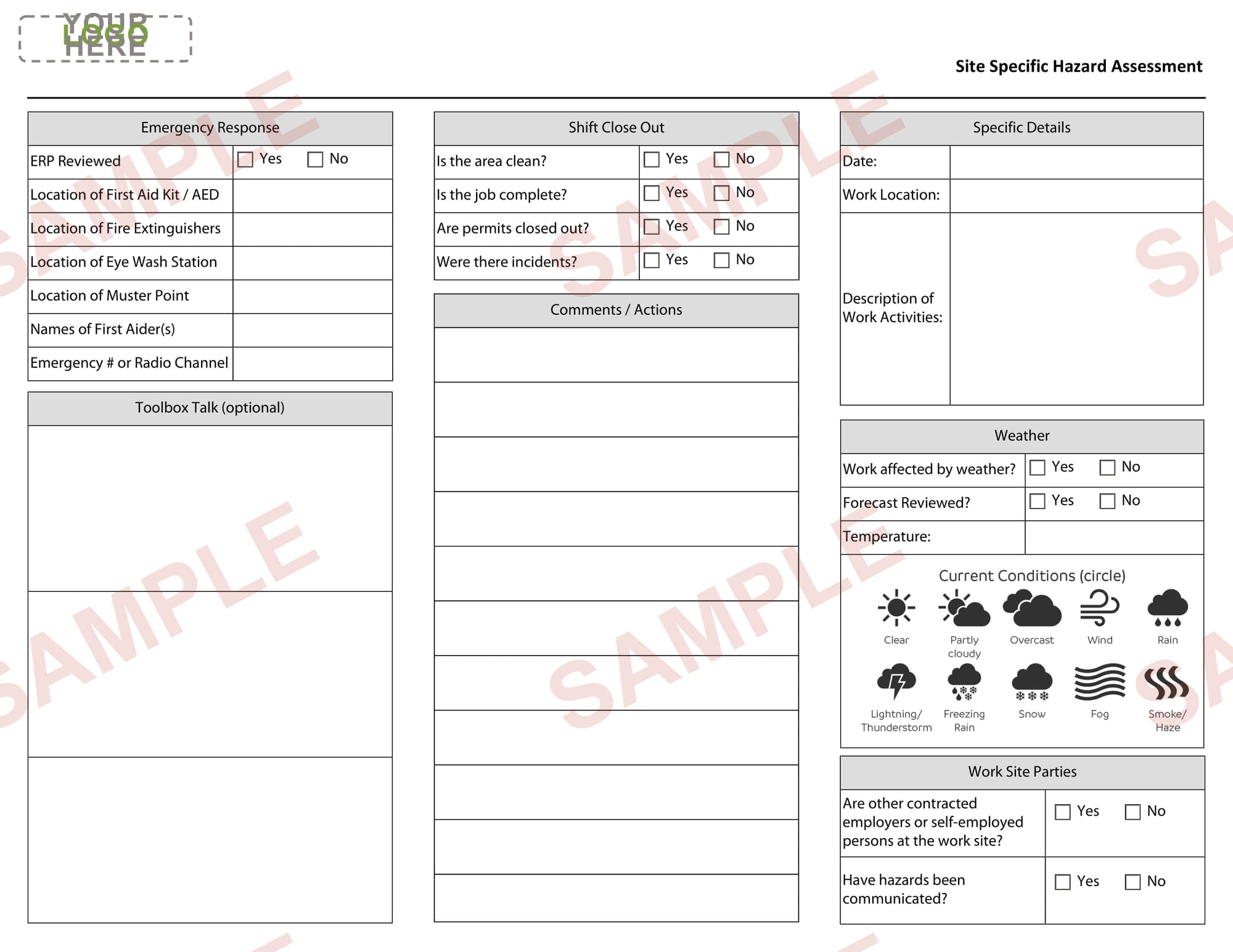 Site Specific Hazard Assessment - FLHA