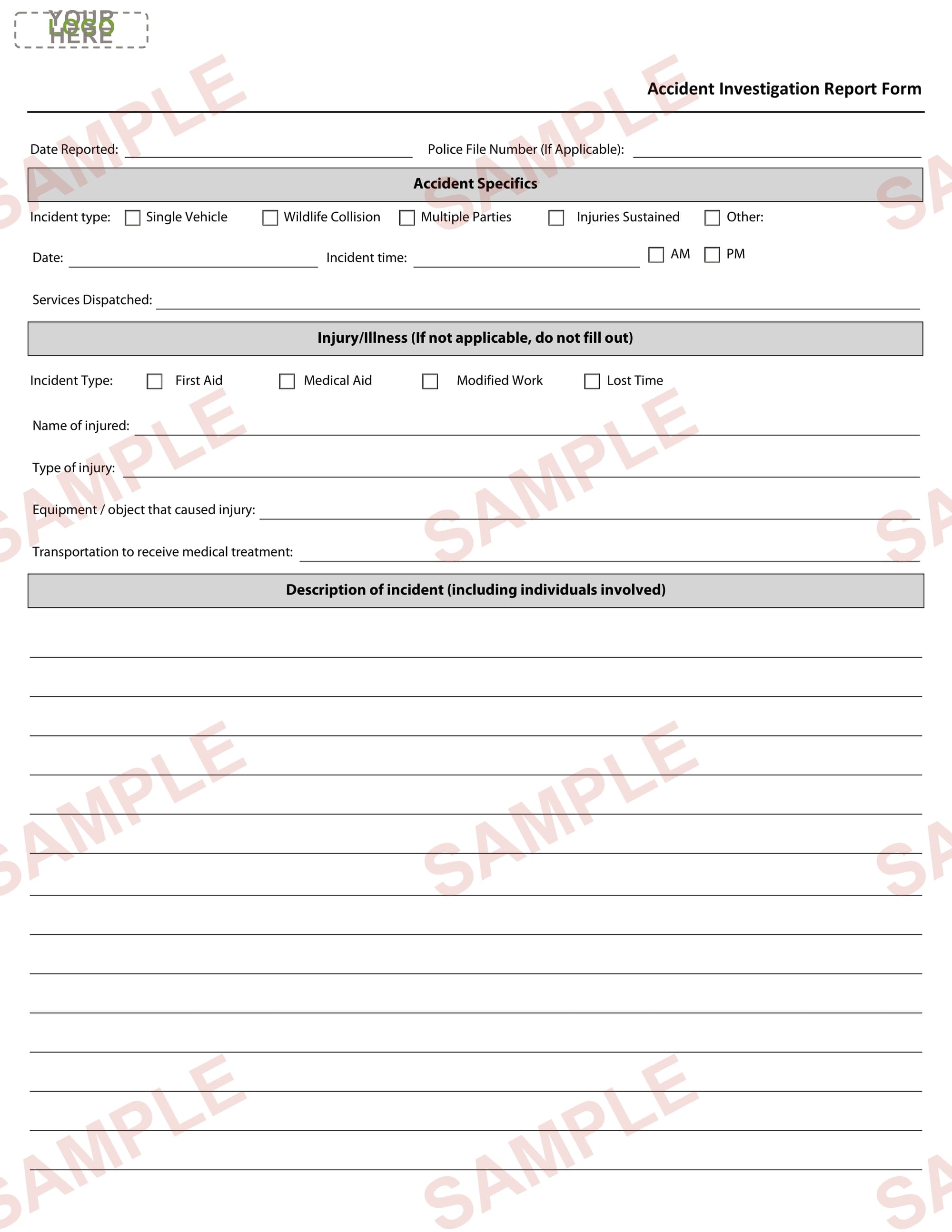 Vehicle Accident Report Investigation