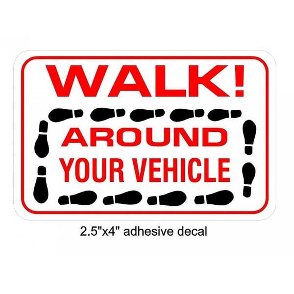Walk Around Your Vehicle Sticker