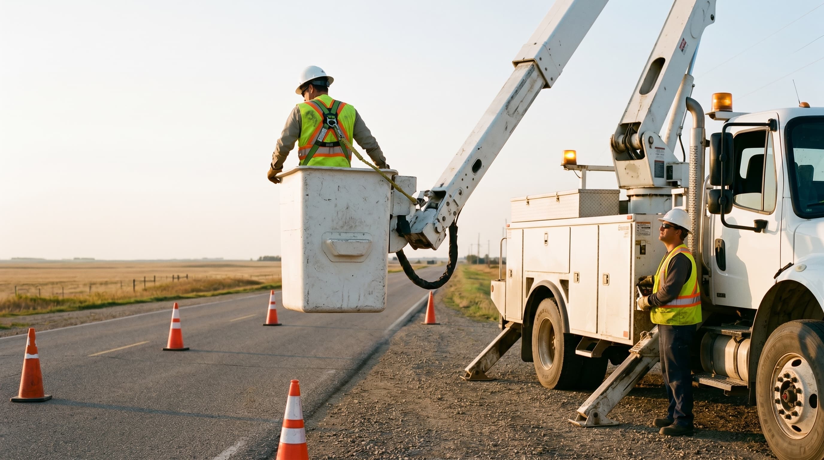 Equipment operator completing aerial lift safety training