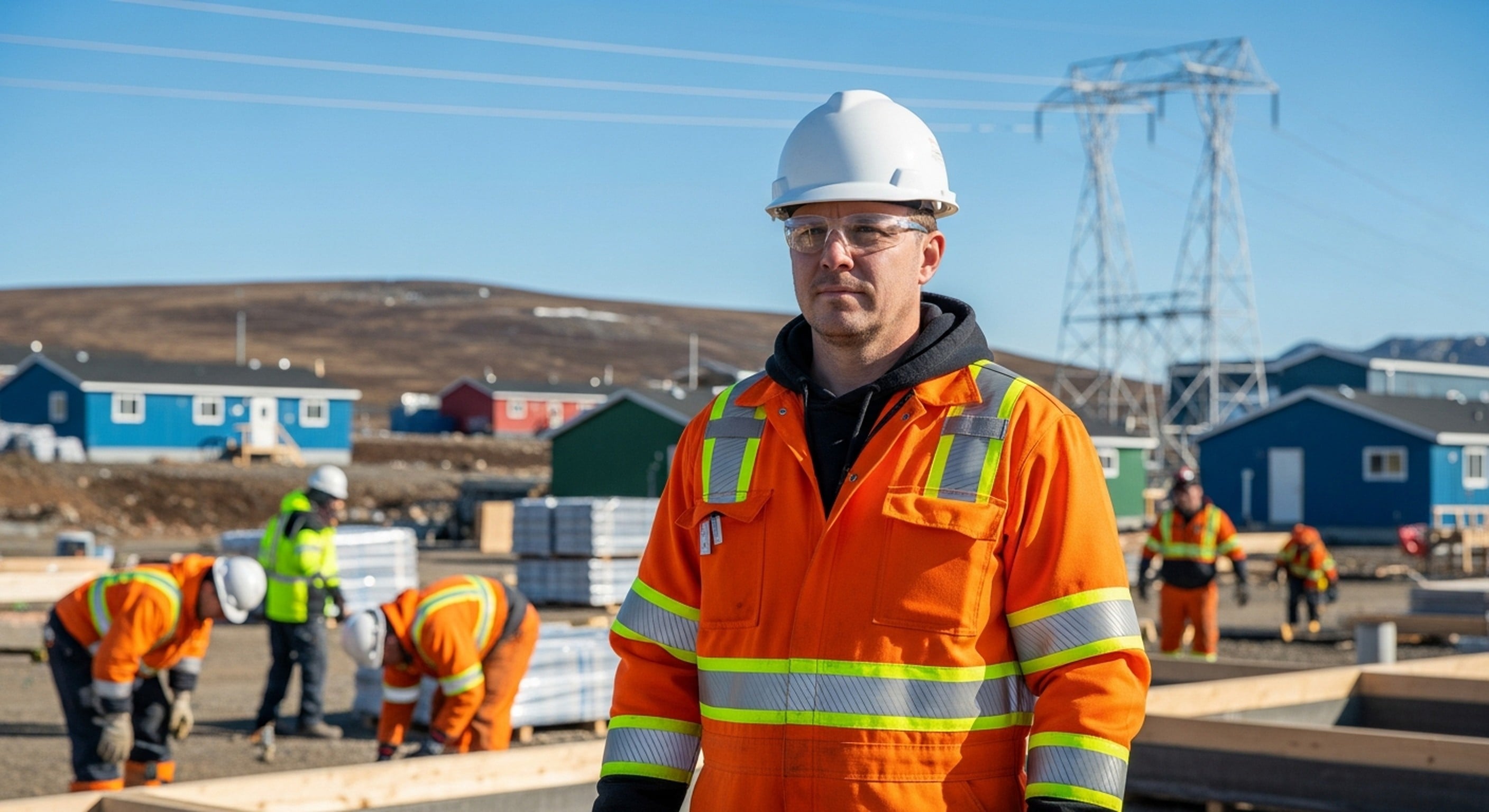 Infrastructure and construction work in a Nunavut community