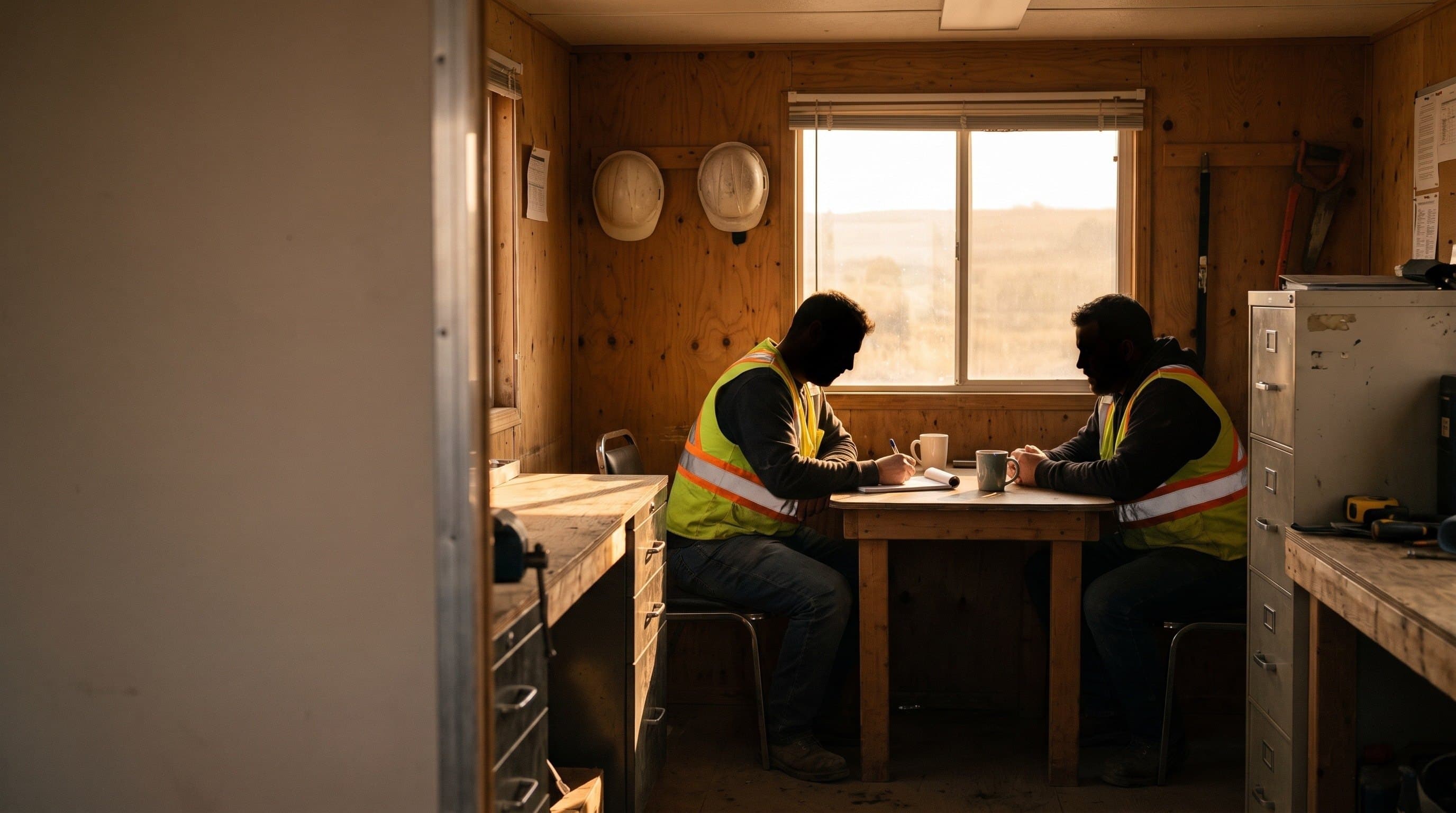 A safety professional reviewing SECOR audit documentation.