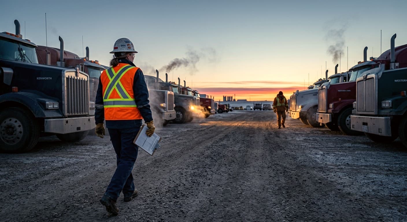 Commercial fleet yard — transport safety training