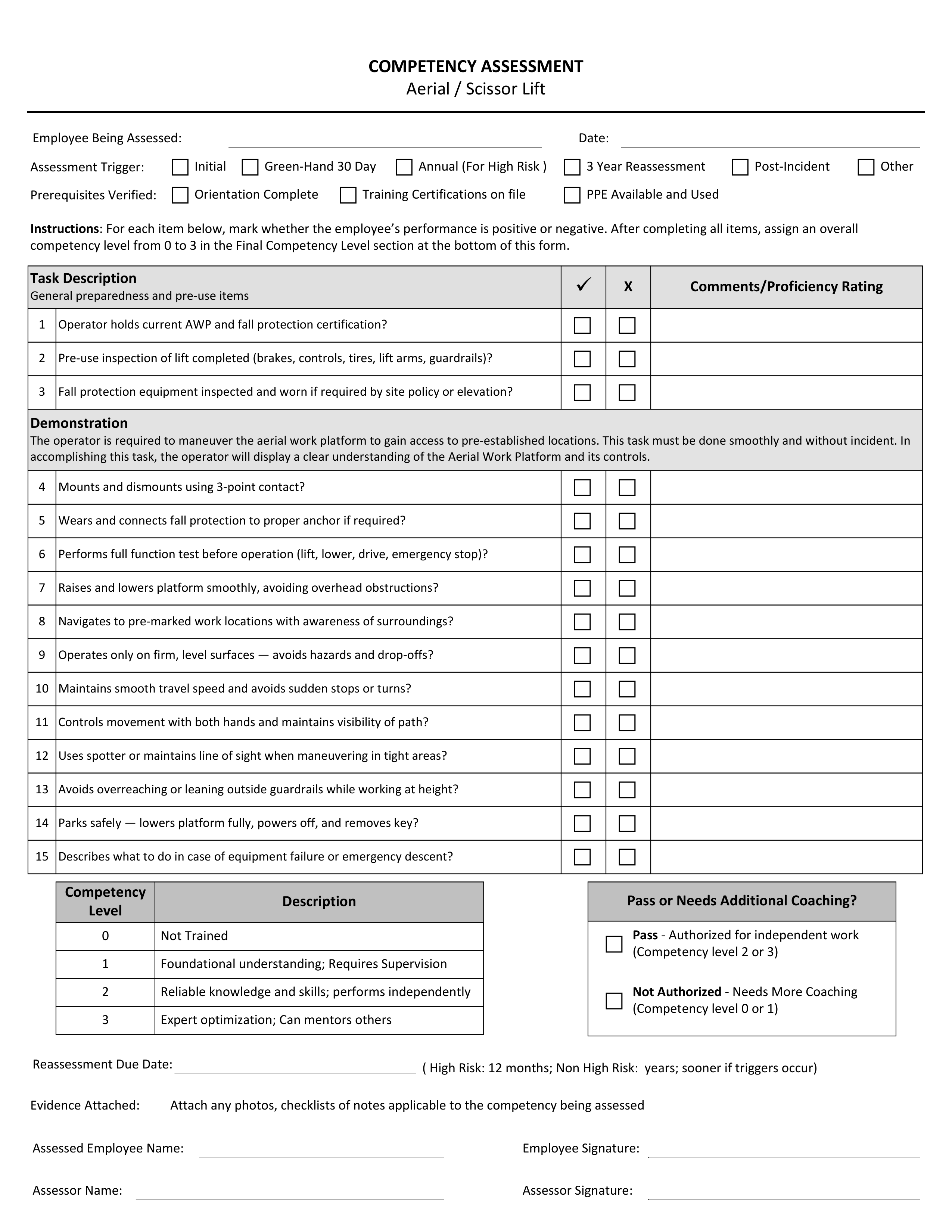 Blank form layout you can try filling in