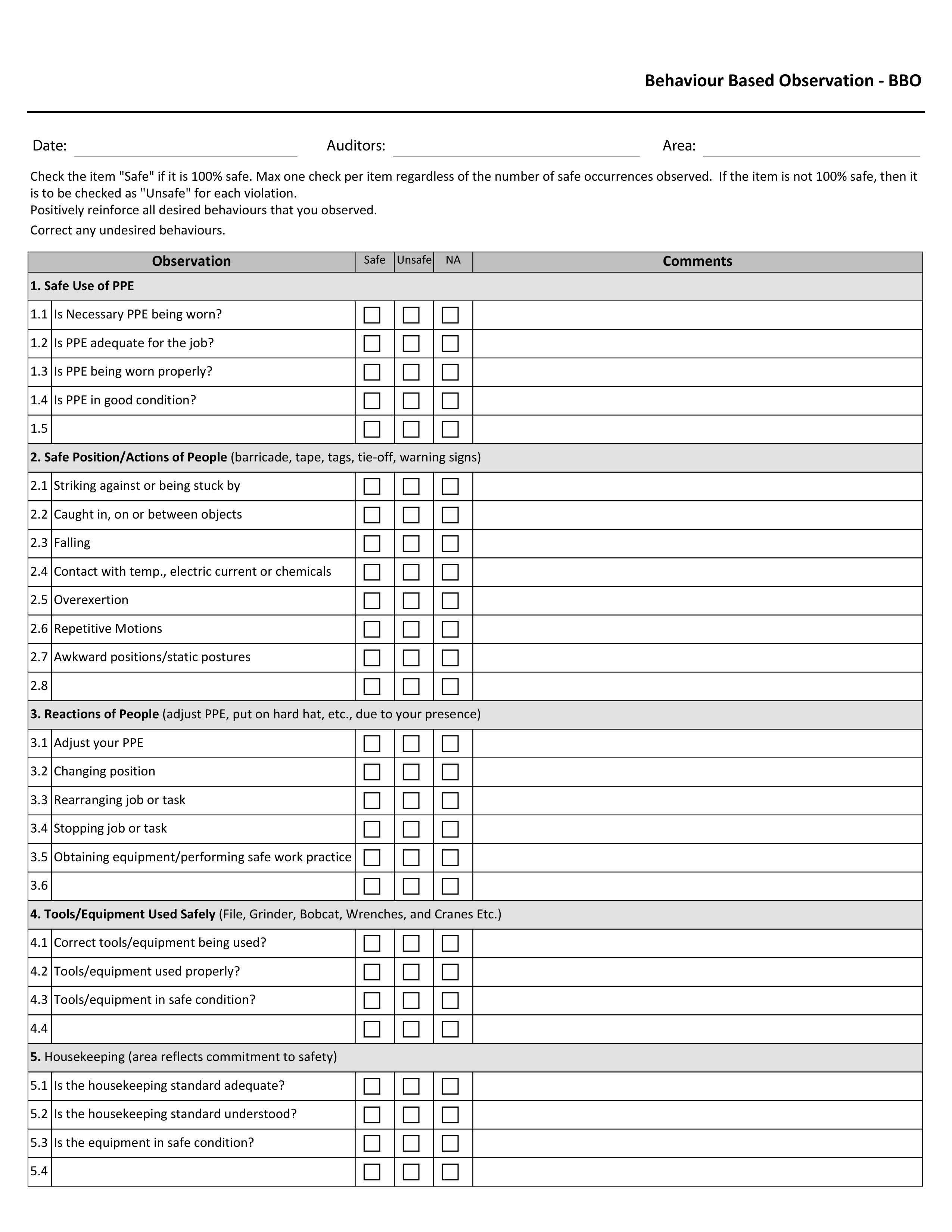 Blank form layout you can try filling in