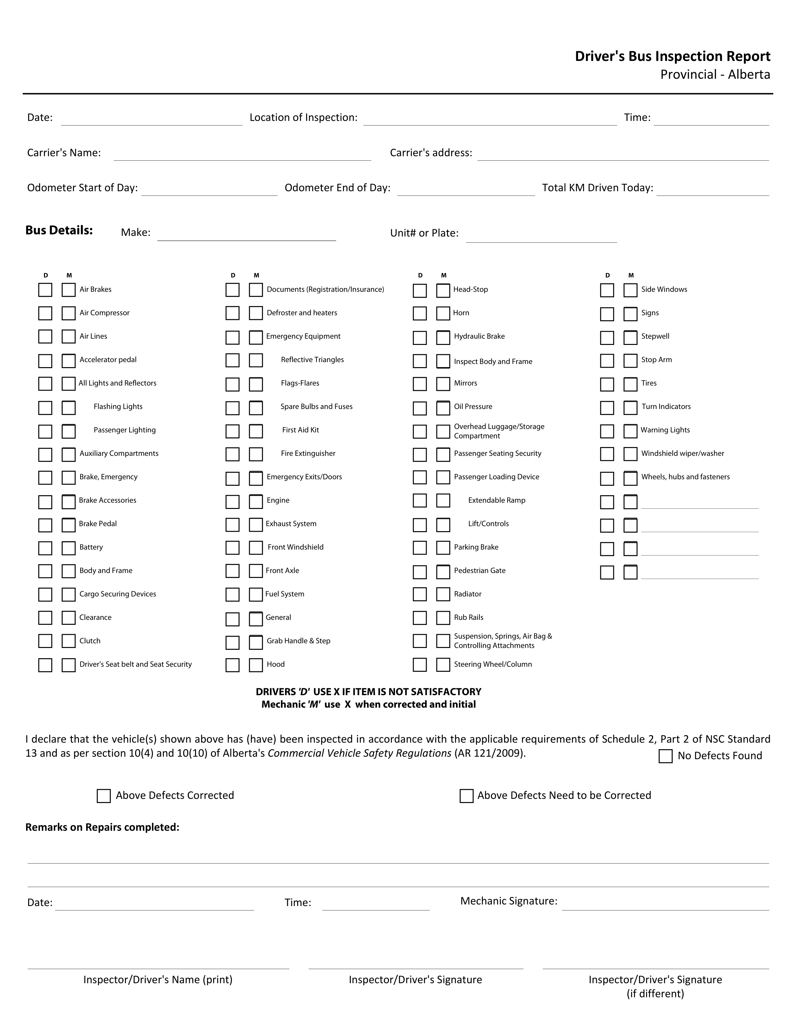 Blank form layout you can try filling in