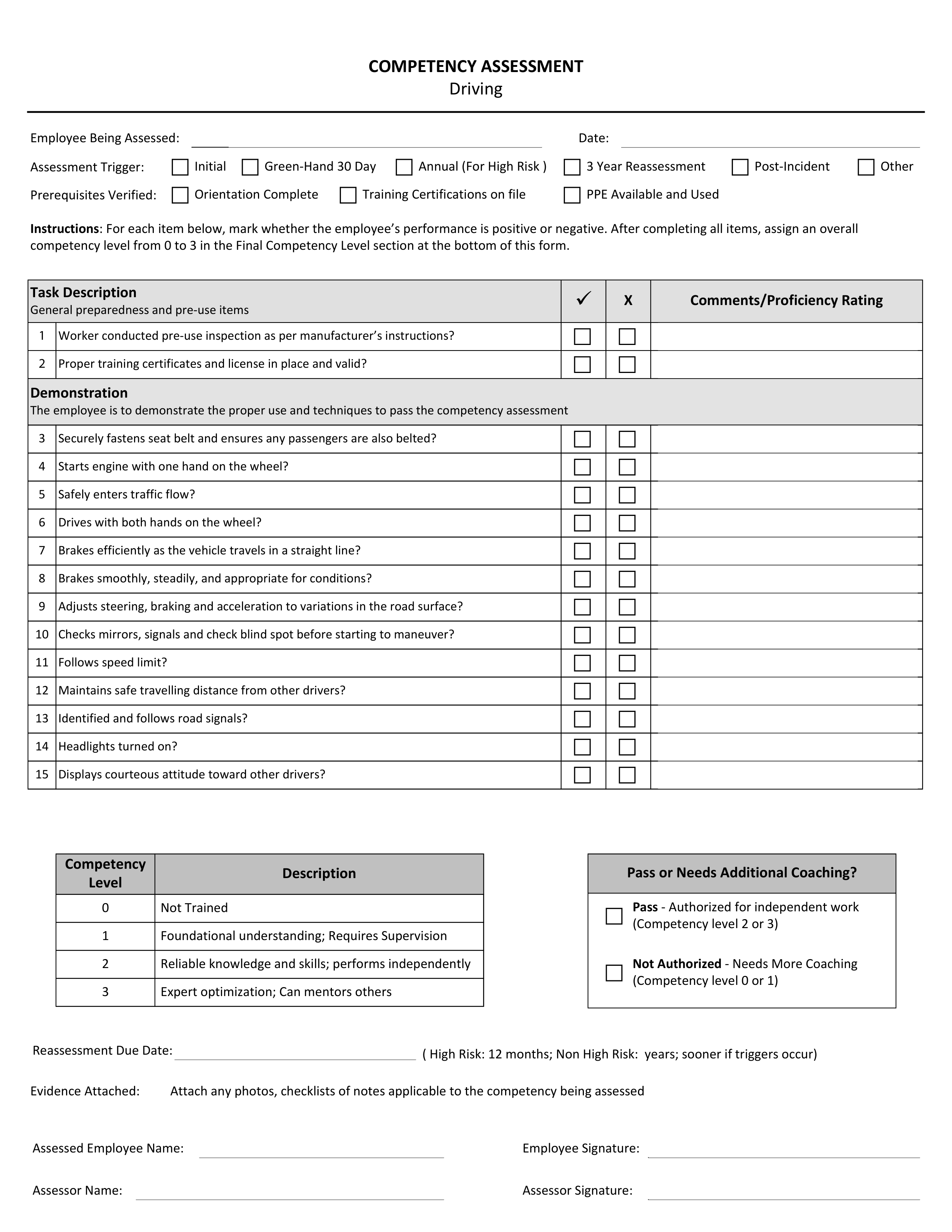 Blank form layout you can try filling in