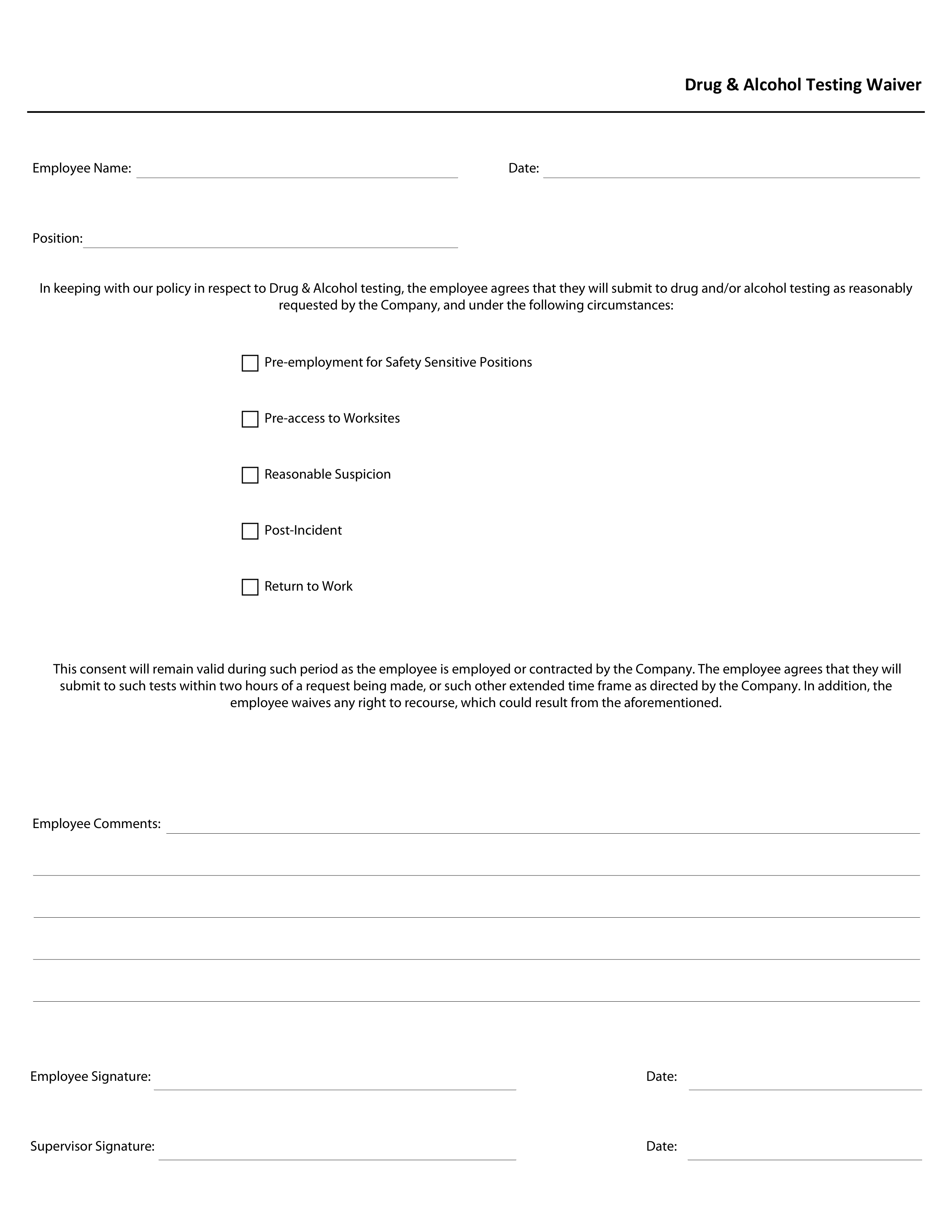 Blank form layout you can try filling in