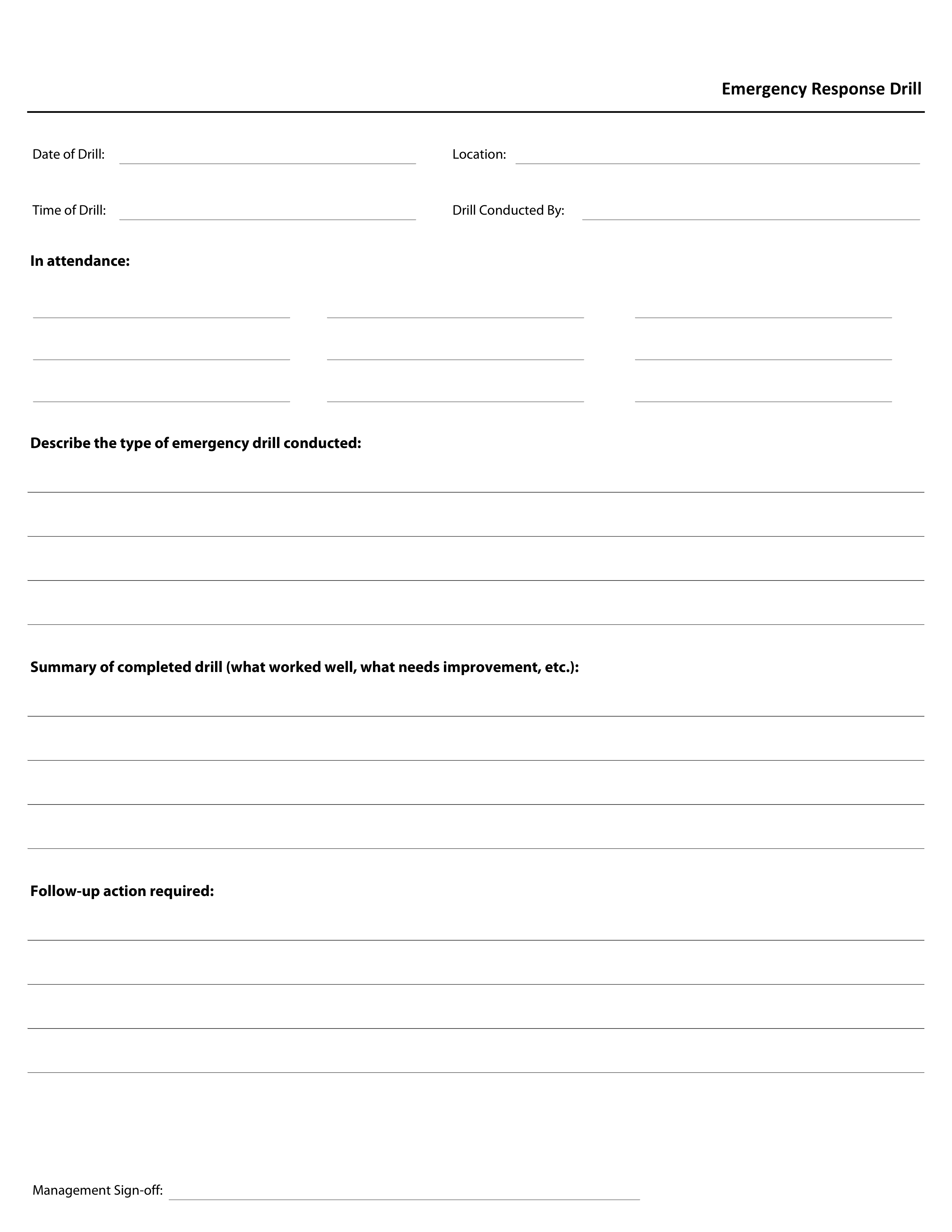 Blank form layout you can try filling in