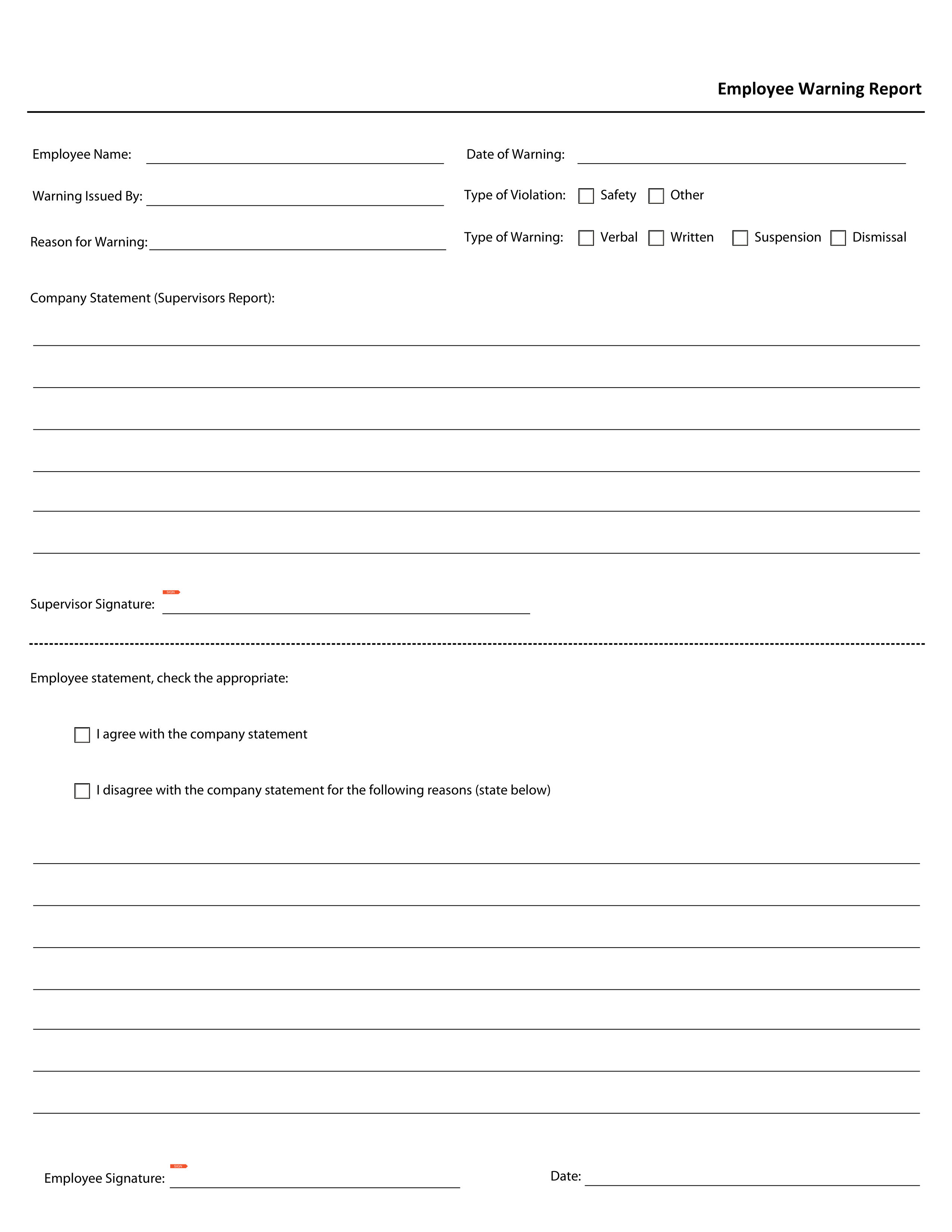 Blank form layout you can try filling in