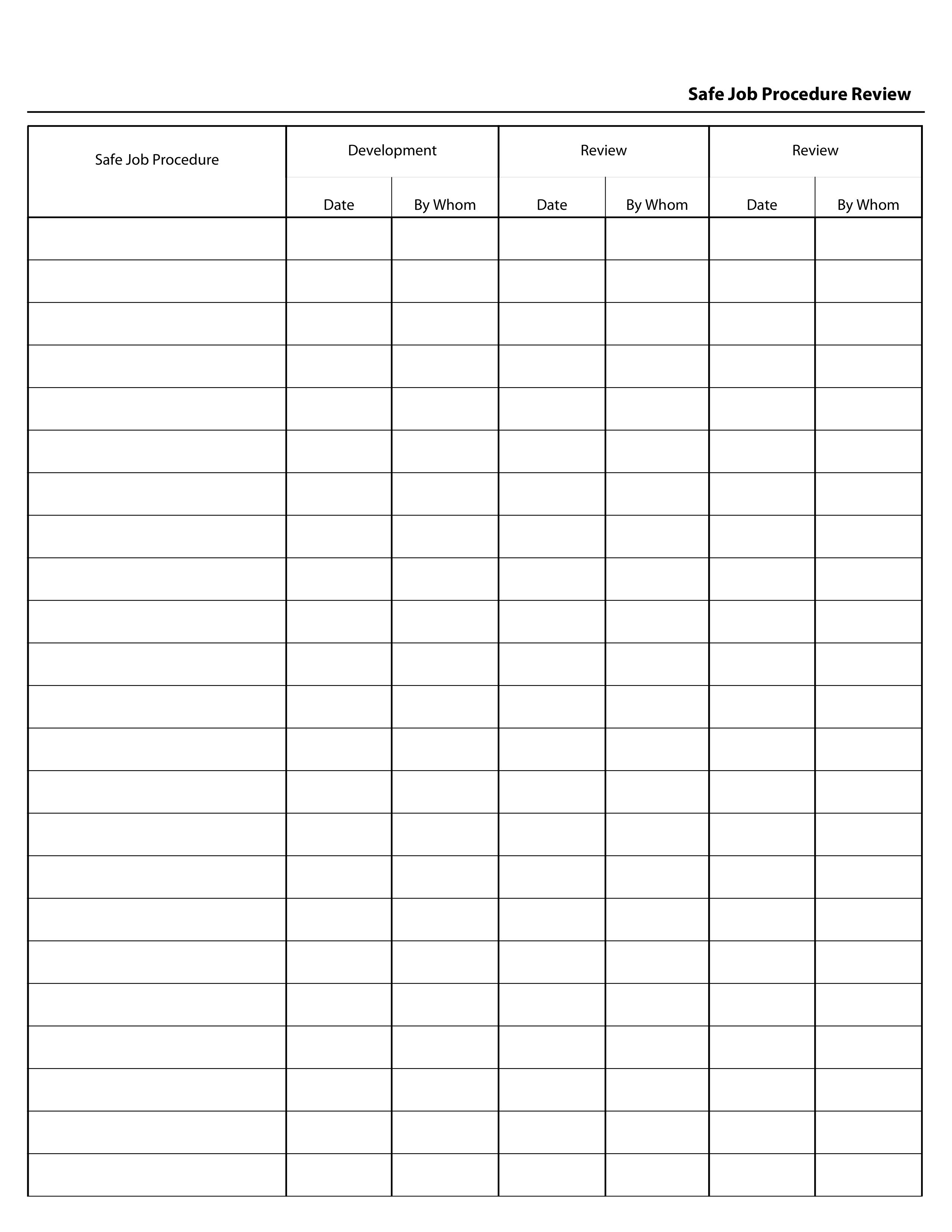 Blank form layout you can try filling in