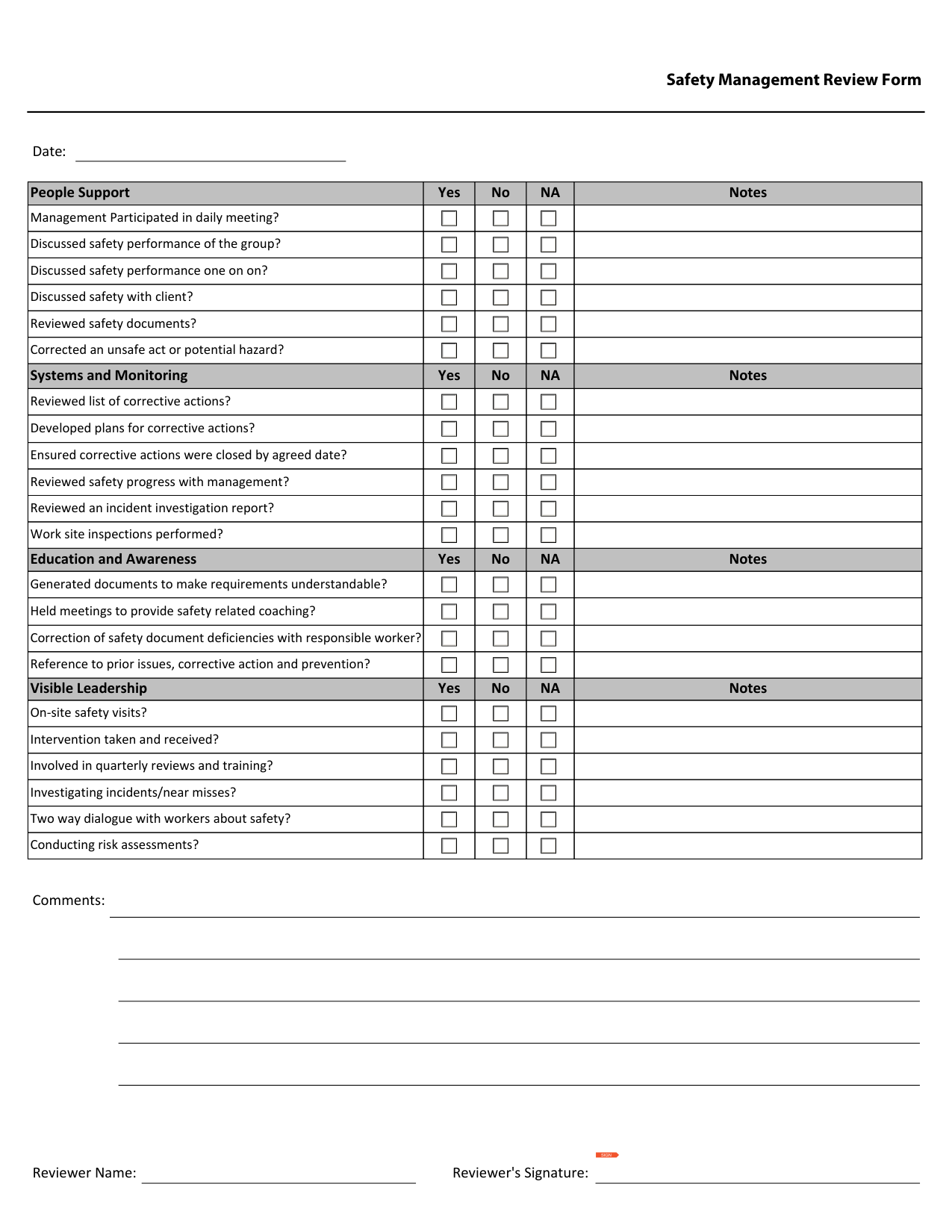 Blank form layout you can try filling in