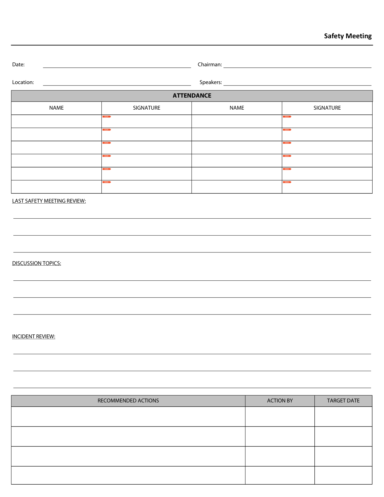 Blank form layout you can try filling in