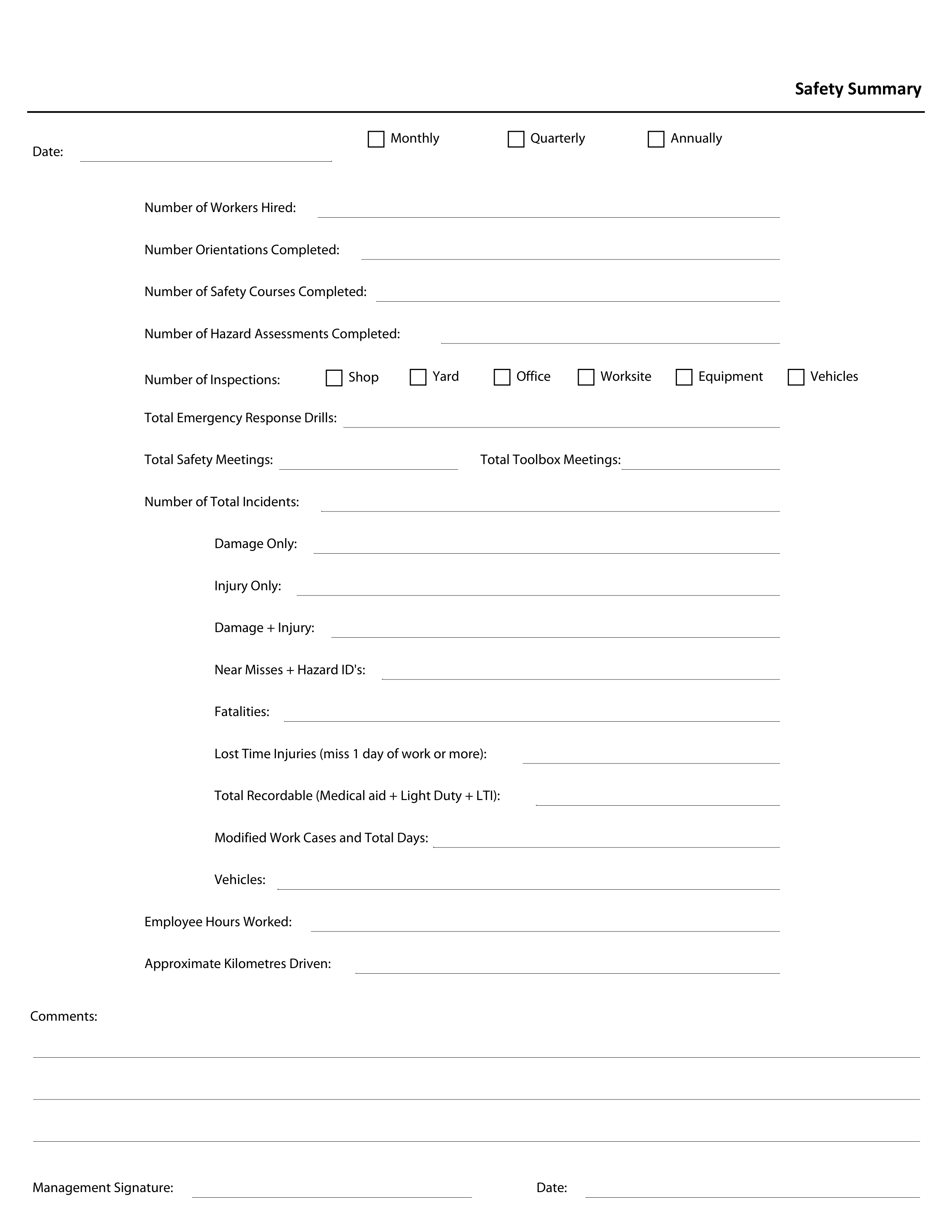 Blank form layout you can try filling in