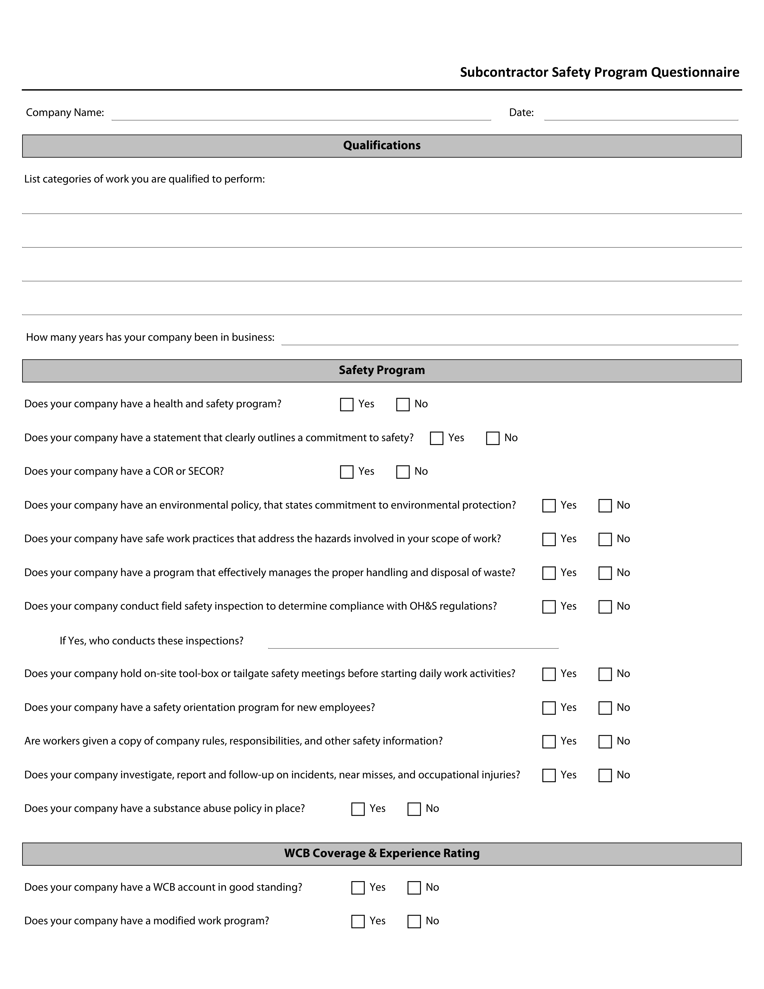 Blank form layout you can try filling in