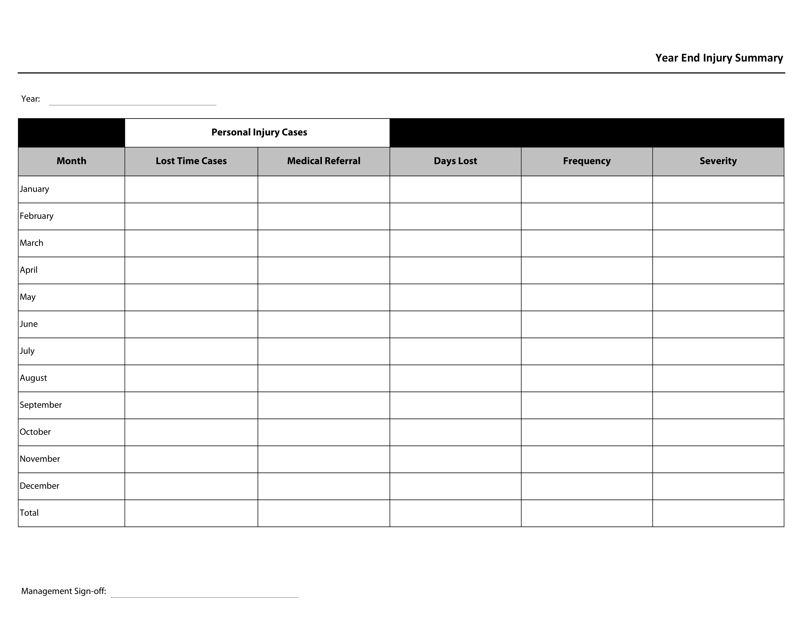 Blank form layout you can try filling in